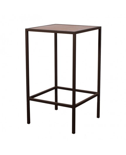 CRU-026 | SQ. BROWN FRAME CRUISER WITH TABLE WITH PLEXI TOP