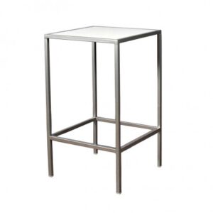 CRU-031 | SQ. SANTEX SILVER FRAME CRUISER TABLE WITH PLEXI TOP
