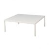 CT-013 | SQUARE WHITE COFFEE TABLE WITH PLEXI TOP