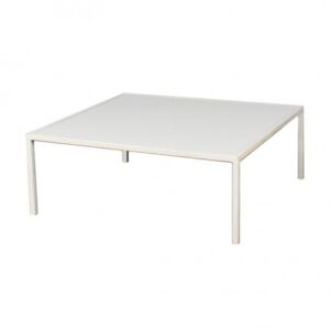 CT-013 | SQUARE WHITE COFFEE TABLE WITH PLEXI TOP