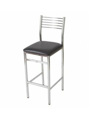 BS-020 | WIREBACK BARSTOOL CHROME FRAME BLACK SEAT