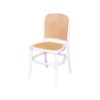 CH-098 | NAPA DINING CHAIR WHITE FRAME WITH NATURAL CANE SEAT & BACK