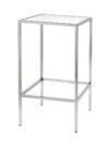CRU-003 | SQ. CHROME CRUISER TABLE WITH PLEXI TOP