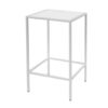 CRU-004 | SQ. WHITE FRAME CRUISER TABLE WITH PLEXI TOP