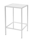 CRU-004 | SQ. WHITE FRAME CRUISER TABLE WITH PLEXI TOP