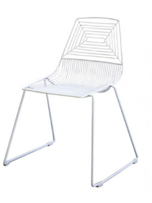 CH-102 | MAZE WIRE CHAIR WHITE