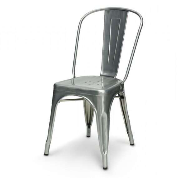 CH-045 | INDUSTRIAL CHAIR GALVANIZED SILVER