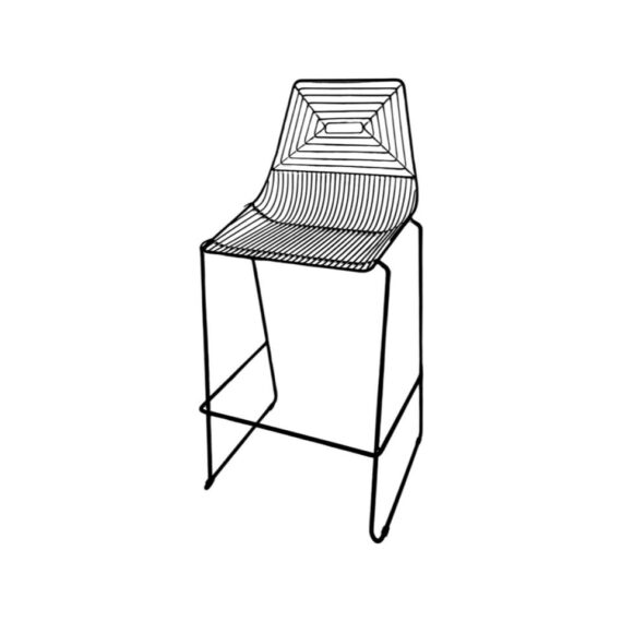 BS-098 | MAZE WIRE BARSTOOL BLACK