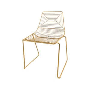 CH-104 | MAZE WIRE CHAIR GOLD