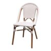 CH-110 | MARSEILLE CAFÉ CHAIR NATURAL FRAME WITH WHITE SEAT