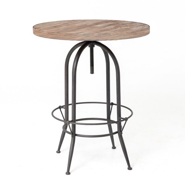 CRU-RW-033 | RECLAIMED WOOD ROUND CRUSIER TABLE