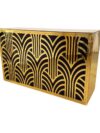 BAR-067 | 6FT GEO GATSBY BAR GOLD FRAME BLACK PLEXI