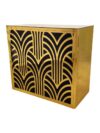 BAR-068 | 4FT GEO GATSBY BAR GOLD FRAME BLACK PLEXI