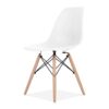 CH-055 | EIFFEL CHAIR ARMLESS WHITE SEAT WOOD LEGS