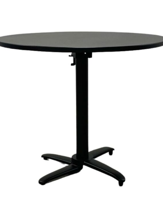 OF-060 | ROUND MEETING TABLE BLACK ALUMINUM TOP