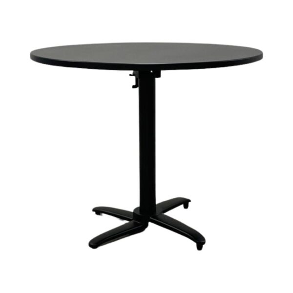 OF-060 | ROUND MEETING TABLE BLACK ALUMINUM TOP