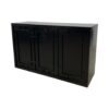BAR-081 | 6FT GEO WINDOW BAR BLACK FRAME BLACK PLEXI