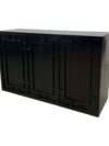 BAR-081 | 6FT GEO WINDOW BAR BLACK FRAME BLACK PLEXI