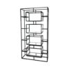 BAR-082 | GEO RECTANGULAR WINE SHELF BLACK FRAME BLACK PLEXI