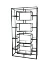 BAR-082 | GEO RECTANGULAR WINE SHELF BLACK FRAME BLACK PLEXI