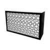 BAR-084 | 6FT GEO BUBBLE BLACK FRAME BAR WHITE PLEXI