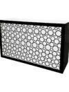 BAR-084 | 6FT GEO BUBBLE BLACK FRAME BAR WHITE PLEXI