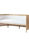 SS-622 | NAPA NATURAL CANE SOFA WHITE LINEN FABRIC