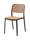 CH-141 | BLACK RESIN OUTDOOR NATURAL CANE CHAIR