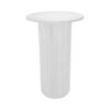 CRU-072 | SYDNEY FLUTED ROUND CRUISER TABLE WHITE WOOD