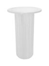 CRU-072 | SYDNEY FLUTED ROUND CRUISER TABLE WHITE WOOD