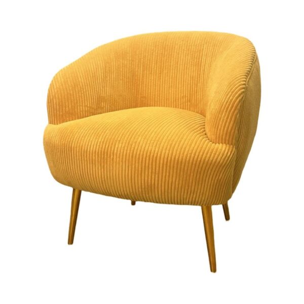 SS-661 | MIA CORDUROY SINGLE CHAIR YELLOW