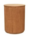 ET-075 | SYDNEY FLUTED ROUND END TABLE NATURAL WOOD