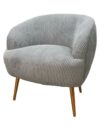 SS-663 | MIA CORDUROY SINGLE CHAIR GREY
