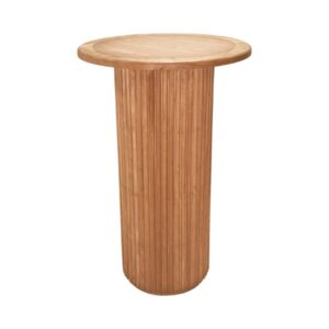 CRU-074 | SYDNEY FLUTED ROUND CRUISER TABLE NATURAL WOOD