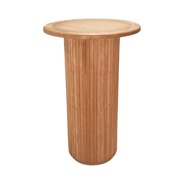 CRU-074 | SYDNEY FLUTED ROUND CRUISER TABLE NATURAL WOOD