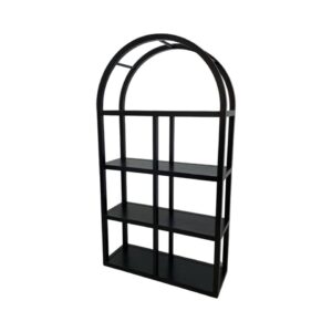 BAR-089 | SYDNEY ARCHED BAR SHELF BLACK WOOD