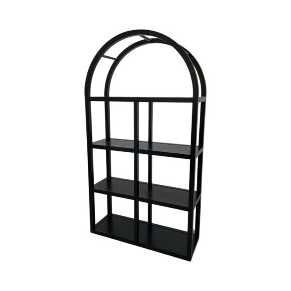 BAR-089 | SYDNEY ARCHED BAR SHELF BLACK WOOD