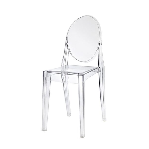 CH-003 | CLEAR ACRYLIC ROUND BACK CHAIR