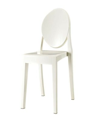 CH-004 | IVORY ACRYLIC ROUND BACK CHAIR