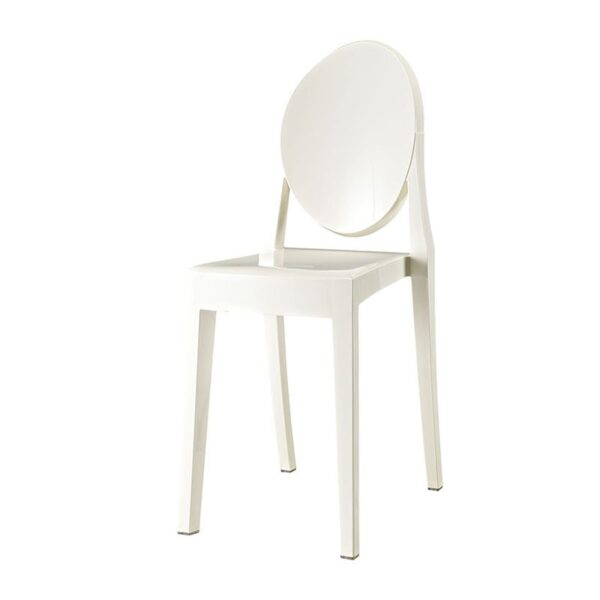 CH-004 | IVORY ACRYLIC ROUND BACK CHAIR