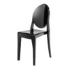 CH-009 | BLACK ACRYLIC ROUND BACK CHAIR