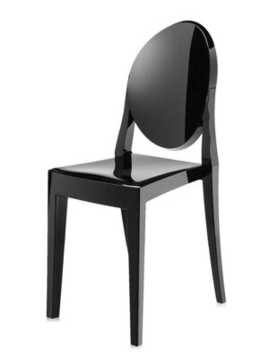 CH-009 | BLACK ACRYLIC ROUND BACK CHAIR