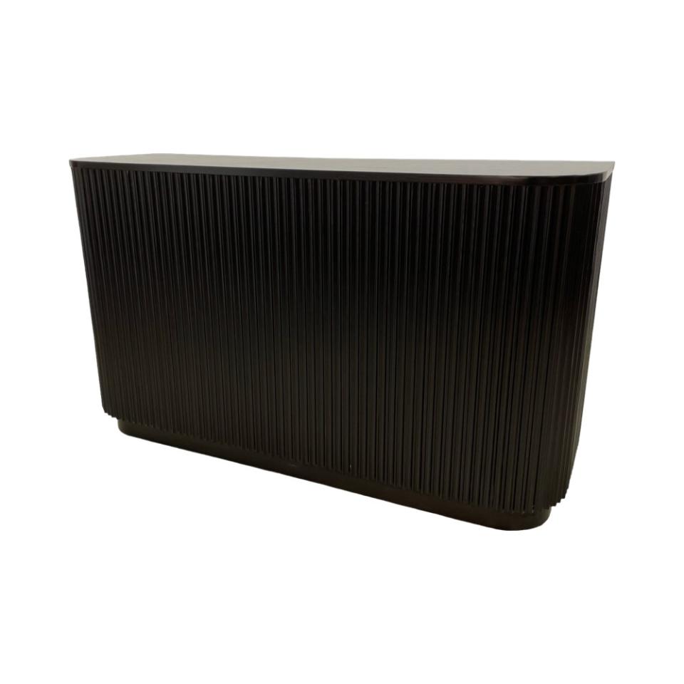 BAR-092 | SYDNEY FLUTED 6FT BAR BLACK WOOD