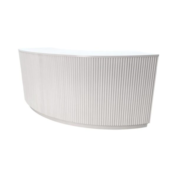 BAR-094 | SYDNEY FLUTED CURVED BAR WHITE WOOD