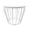 ET-090 | WHITE MAZE WIRE ROUND END TABLE