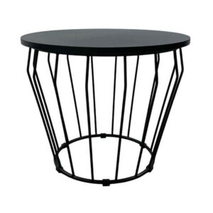 ET-091 | BLACK MAZE WIRE ROUND END TABLE