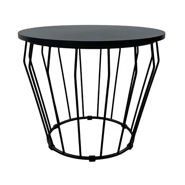 ET-091 | BLACK MAZE WIRE ROUND END TABLE