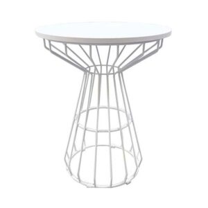 CASUAL-125 | WHITE MAZE WIRE CAFE TABLE