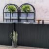 BAR-098 | SYDNEY FLUTED 4FT BAR BLACK WOOD