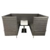 OF-050 | LIGHT GREY FABRIC MEETING POD WITH CHARGING TABLE